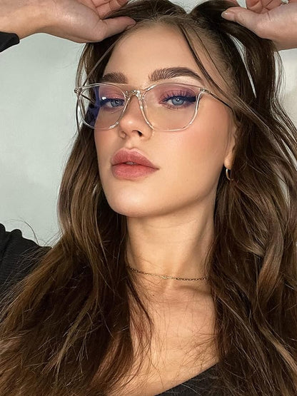 VISOONE Anti Slip TR90 Blue Light Blocking Glasses Size M Eyewear Frame with Anti Glare Eye Protection for Women GaeL