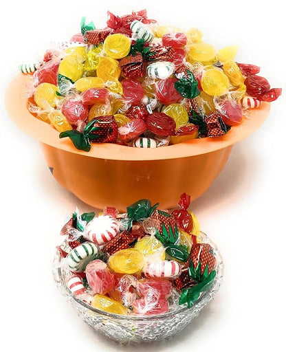Holiday American Favorites Sweets Party Mix Individually Wrapped Hard Candies Bulk Assortment 7 Flavor Variety Pack 6 Lb 450+pcs (96 Oz)