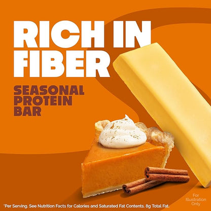 Quest Nutrition Pumpkin Pie Protein Bar, 20g Protein, 4g Net Carb, 1g Sugar, Gluten Free, 12 Count