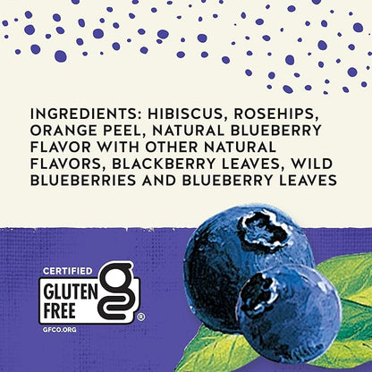 Celestial Seasonings True Blueberry Herbal Tea Bags, Caffeine Free, 20 Bags Box (Pack of 6)