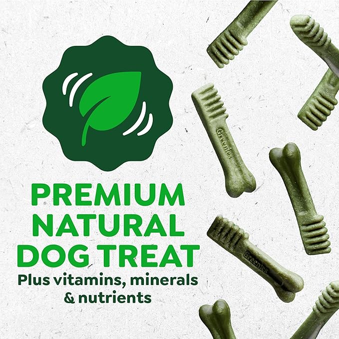 Greenies Veterinarian-Recommended Natural Dental Dog Treats Regular Size, Original Flavor, 36 oz. Pack, 130 Count