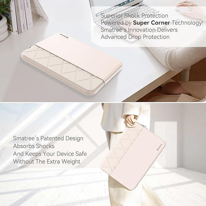 Smatree Laptop Sleeve for 14 inch Acer Swift 14 AI Copilot+PC,ConceptD 3 CN314-72-53F0, for 14inch Aspire Vero Pink AV14-51,Aspire 5 A514, 14inch Chromebook/Chromebook Vero/Spin 514 Case, White(E415W)