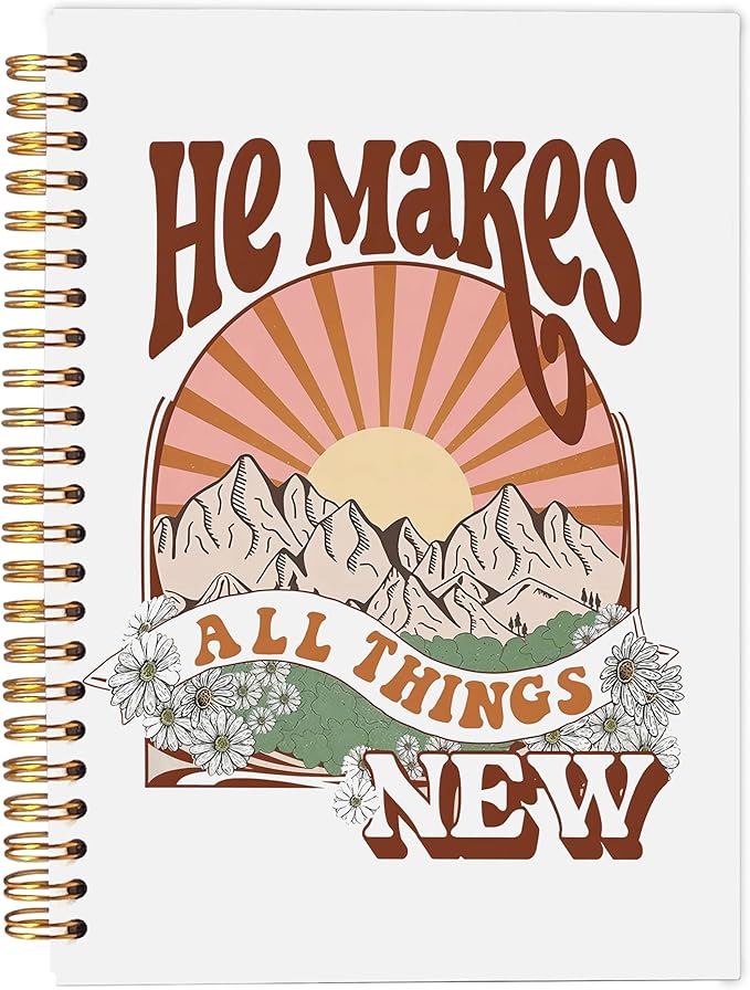 Christian Spiral Notebook,Christian Journal,Christian Notebook for Women Men Writing,Bible Cover Spiral Notebook 8.3×5.5 Inch