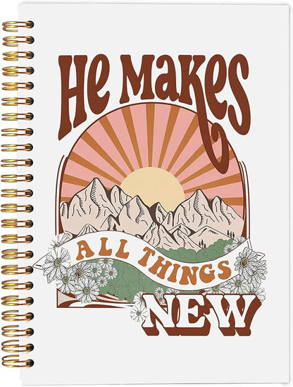 Christian Spiral Notebook,Christian Journal,Christian Notebook for Women Men Writing,Bible Cover Spiral Notebook 8.3×5.5 Inch