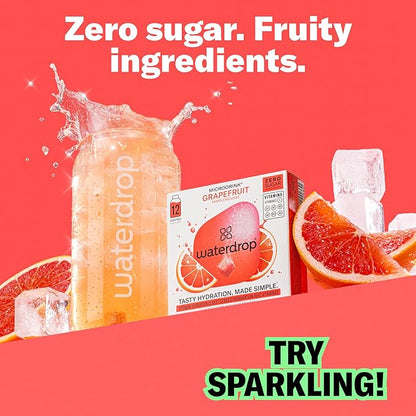 Waterdrop Hydration Cubes with Vitamin C, B3, B5 & Electrolytes, Orange, Lemon & Grapefruit Flavor Variety Pack, Flavored Water Enhancer Cubes for Still & Sparkling Water, Sugar Free, Vegan, 36 Count