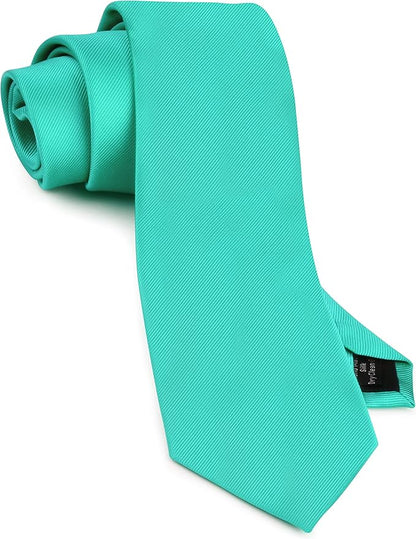 GUSLESON Classic New 3.15"（8cm） Men's Solid Color Necktie Wedding Business Tie + Gift Box