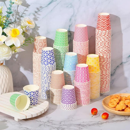 Yeaqee 1000 Pack Multicolor 5 oz Small Paper Cups Bulk 5 oz Colorful Disposable Cups Hot/cold Drinking for Bathroom,travel, Parties and Events, BBQs, Dessert,10 Colors