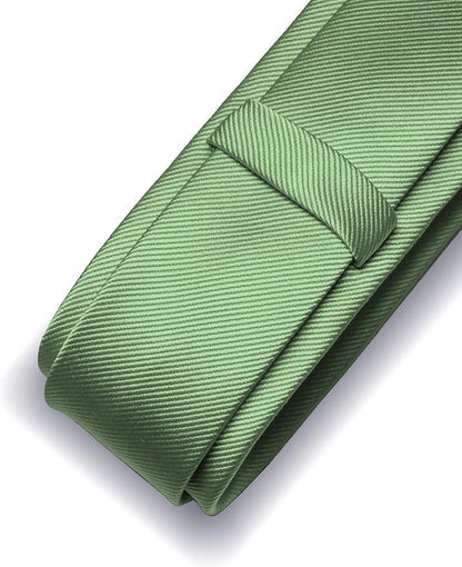 RBOCOTT 2.4" Solid Color Skinny Tie for Men Slim Necktie(6cm)