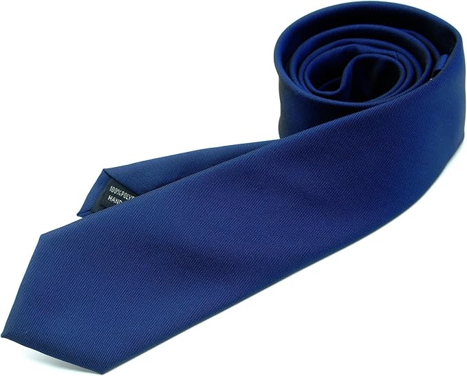 Skinny Solid Ties for Men, 2.5 inch Slim Plain Neckties 4-Pack