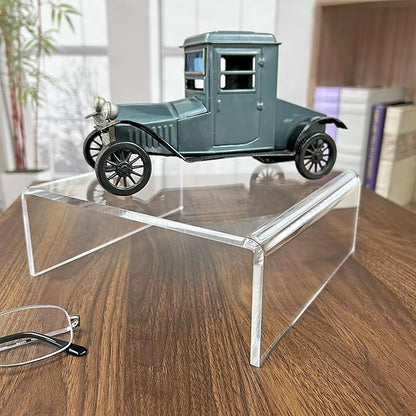 Plymor Clear Acrylic Short Square Display Riser, 3" H x 8" W x 8" D (1/4" thick), Pack of 2