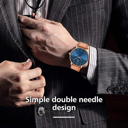 BEN NEVIS Watch, Mens Watch, Minimalist Fashion Simple Wrist Watch Analog Date with Leather Strap
