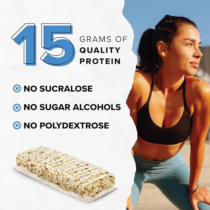 Ready® Protein Bars – High-Protein Snack with 15g Whey Protein, All-Natural Ingredients, Supports Lean Muscle and Recovery, No Artificial Sweeteners – Vanilla Swirl, 12-Pack