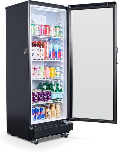 PremiumLevella Glass Door Display Refrigerator 7.1 cu ft Commercial Beverage Cooler Merchandiser