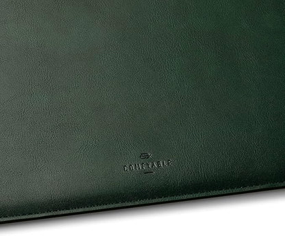 Comfyable Laptop Sleeve 13 Inch Precisely Compatible with MacBook Air M4 2025-2018 & MacBook Pro M2 2022 M1 2020-2016, Faux Leather Cover Case, Green