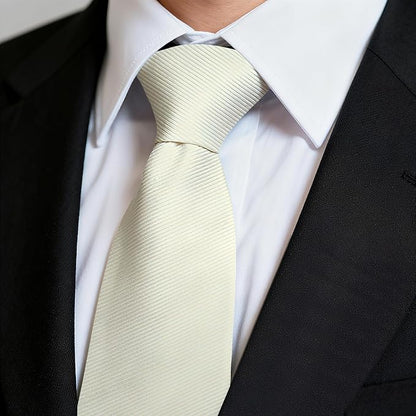 Fineknot Black Ties for Men, Formal Neckties for Men, Solid Color Mens Ties for Business, Wedding, Party, Mens Neck Tie