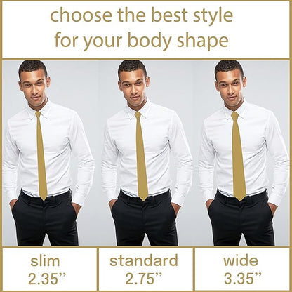 Men's Oxford Matt Neckties Solid Color for Adults Tuxedo Classic Design, by Bow Tie Hosue