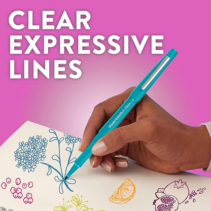 Paper Mate Flair Felt Tip Pens | Medium Point (0.7 mm) Marker Pens | Assorted Retro Colouring Pens | For Kids & Adult Colouring, Journalling & More | 12 Count