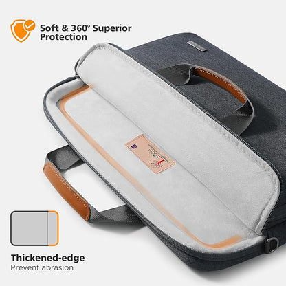 KIZUNA Laptop Bag Case 15-16 Inch Computer Shoulder Sleeve for MacBook Pro 16 M4/16 Lenovo IdeaPad Flex 5i/IdeaPad Pro 5 Gen 9/Yoga Pro 9i/Slim 5i Gen 8/HP ENVY/16.3" XPS 16/Dell 16 Plus/ASUS,Grey