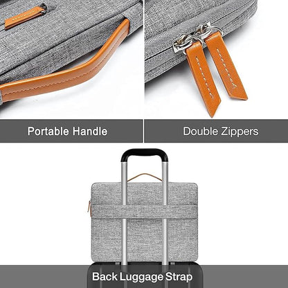 MOSISO 360 Protective Laptop Case 13 inch, 13 inch Laptop Sleeve Compatible with MacBook Air M4 M3 M2 M1 2025-2018/Pro M2 M1 2025-2016, Side Open Carrying Case with 4 Zipper Pockets&Handle, Gray