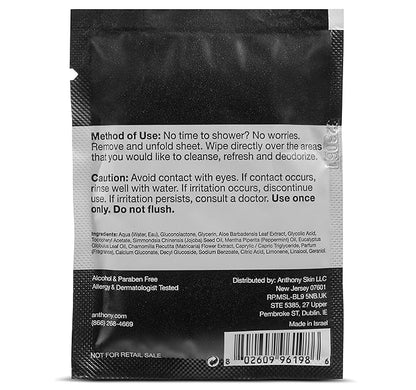 Anthony Body Wipes for Adults Bathing, Post Workout, & A Must Have Camping Personal Care Product – Travel Shower Wipes No Rinse Body Wash – Disposable Wash Cloth Towelettes 24 9”x12.5”