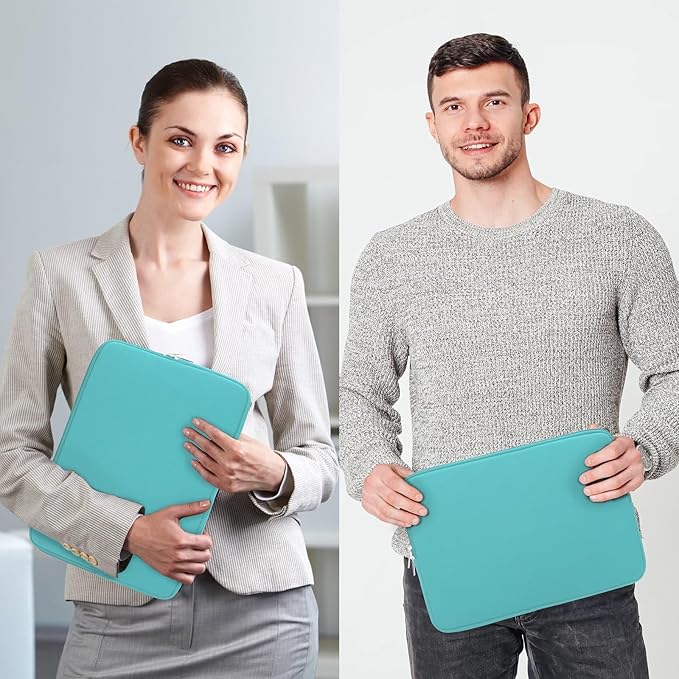 RAINYEAR Laptop Sleeve Case Compatible with 13.3 Inch Notebook Computer Tablet Chromebook 14" MacBook Pro M1 M2 M3 M4 Pro/Max Soft Cover Protective Case Zipper Carrying Bag (Blue)