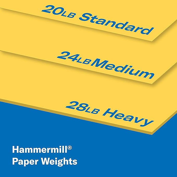 Hammermill Colored Paper, 20 lb Tan Printer Paper, 8.5 x 11-10 Ream (5,000 Sheets) - Made in the USA, Pastel Paper, 102863C