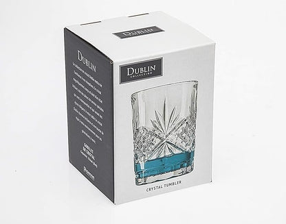 Godinger Bathroom Tumbler Cup Glass, Water Glass, Toothbrush Holder - Dublin Crystal Collection, 7oz