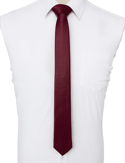 RBOCOTT 2.4" Solid Color Skinny Tie for Men Slim Necktie(6cm)