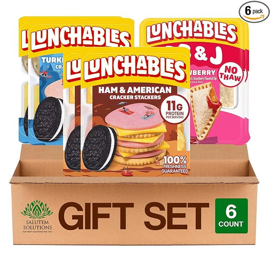 Salutem Vita – Turkey & American Cheese Snack Pack 3.2oz, Gift Set – Pack of 6