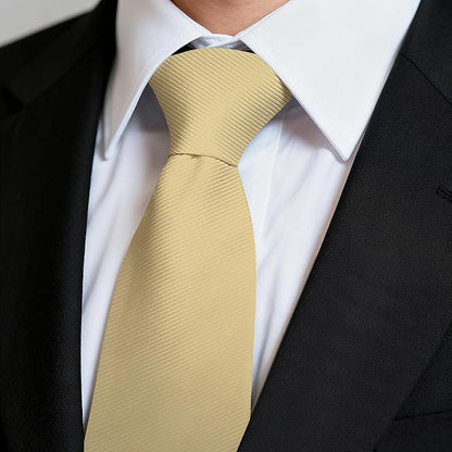 Fineknot Black Ties for Men, Formal Neckties for Men, Solid Color Mens Ties for Business, Wedding, Party, Mens Neck Tie