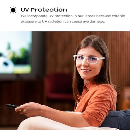 Readerest Blue Light Blocking Glasses – Computer Eyewear, UV Protection, Eye Strain & Glare Reduction, Lightweight Frame