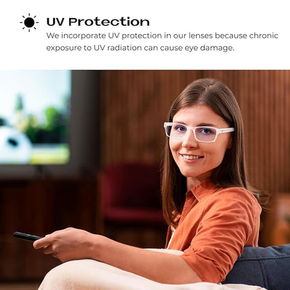 Readerest Blue Light Blocking Glasses – Computer Eyewear, UV Protection, Eye Strain & Glare Reduction, Lightweight Frame