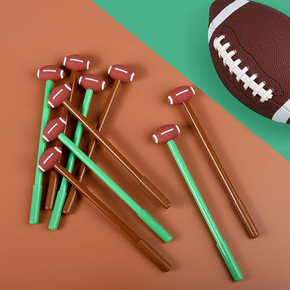 LiYiQ 25 Pcs Football Cartoon Cute Fun Pens for Kids Kawaii Football Shape Gel Black Ink Pen Cute Football Pens for School Office Home Student Kids Present