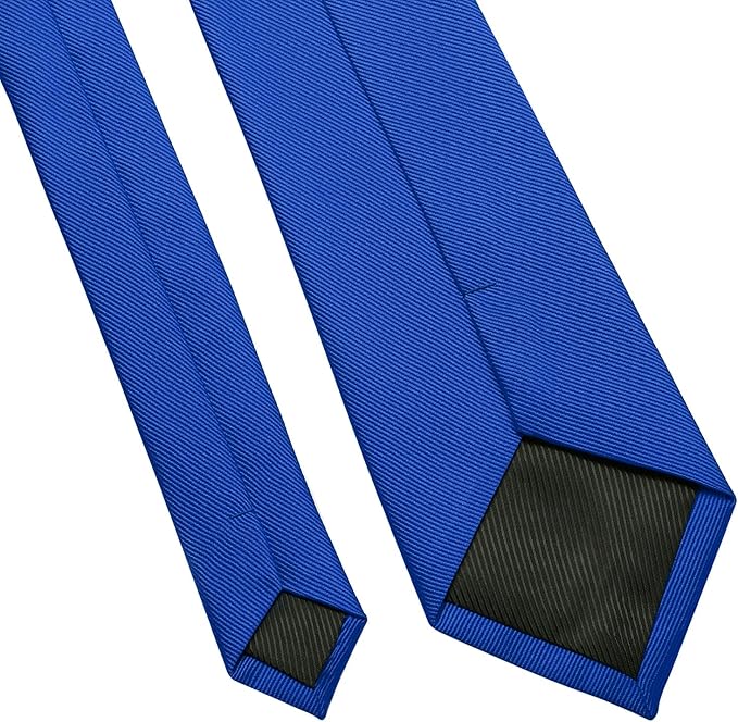 DecTwig Men's Ties Solid Color Formal Neckties 3.15" (8CM) Black Ties For Men