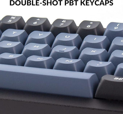 Keychron Q4 Wired Custom Mechanical Keyboard, 60% Layout QMK/VIA Programmable Macro with Hot-swappable Gateron G Pro Blue Switch Double Gasket Compatible with Mac Windows Linux (Black)