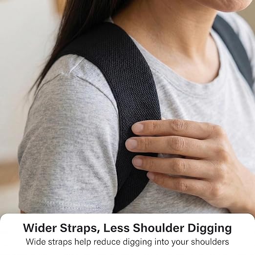 Full Back Posture Corrector for Women & Men – Pull-Back System Posture Brace – Wide Soft Straps, Breathable Mesh, Adjustable Support for Slouching, Rounded Shoulders & Upper Spine Pain Relief