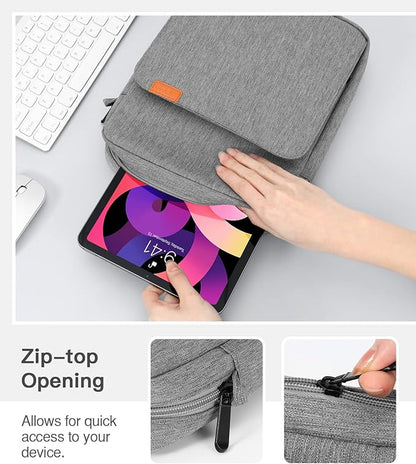 MoKo 9-11 Inch Tablet Sleeve Bag Handle Carrying Case with Shoulder Strap Fits 11inch iPad Air M3, iPad A16 2025, Pro 11 inch, iPad 10/9/8/7th Gen, Tab S8/S9 11", Dark Gray