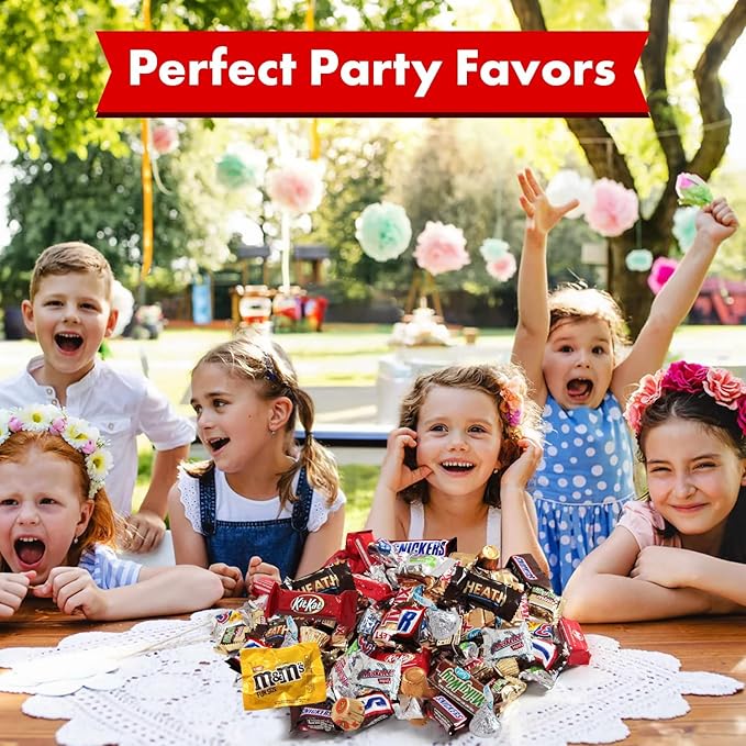 Chocolate Candy Variety Pack in Red Gift Box , Bulk Individually Wrapped, Mini Chocolate Candy Variety Pack, Ideal , Bulk Chocolate, Perfect for Parties, Office Treats, and Holiday Celebrations (5 Pound)