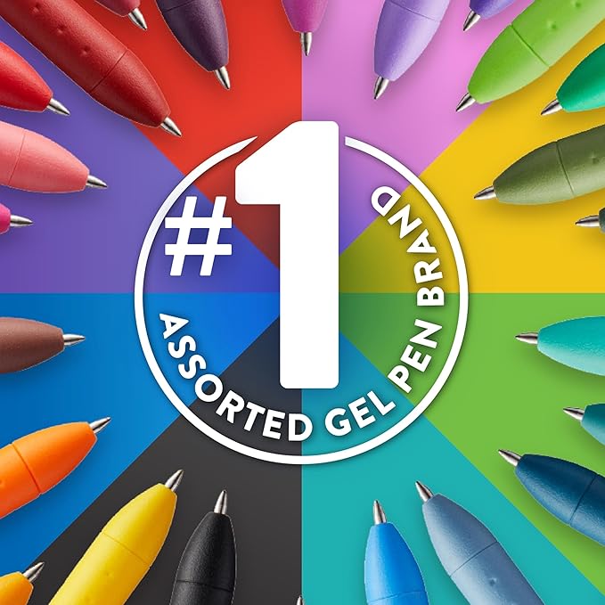 Paper Mate Colorful Gel Pens - InkJoy Gel Pens Assorted Medium Point (0.7). Perfect for Vibrant Colored Writing and Sketching with Paper Mate InkJoy 14 Count
