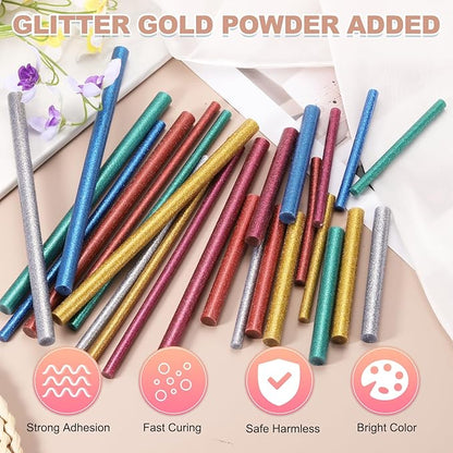PATIKIL Hot Glue Sticks for Glue Gun, 20 Pcs Colored Hot Melt Adhesive Bulk Sticks for DIY Craft Projects Art Decoration Home Repairs, Dark Red (3.9" x 0.28")
