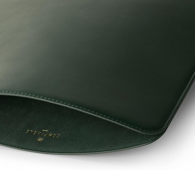 Comfyable Laptop Sleeve 14 Inch Precisely Compatible with MacBook Pro M4 M3 M2 M1 Pro/Max 2024, Faux Leather Cover Case 14 in, Green