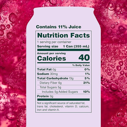 OLIPOP Prebiotic Soda Pop, Classic Grape, Pantry Pack Packed with Prebiotics, Fiber, and Botanicals, Gluten Free, Vegan, GMO Free, 12oz (12-Cans)