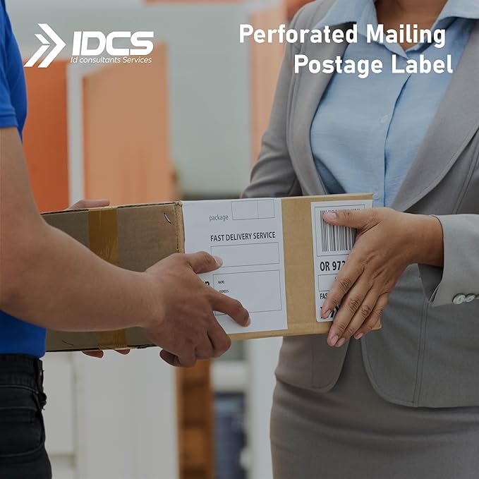 IDCS 4"x6" Direct Thermal Shipping Labels, 250 Labels/1 Rolls(250 Labels per Roll), Perforated E-Commerce, Thermal Label Paper Roll Compatible with Zebra, TSC, Honeywell, Godex, Strong Adhesive