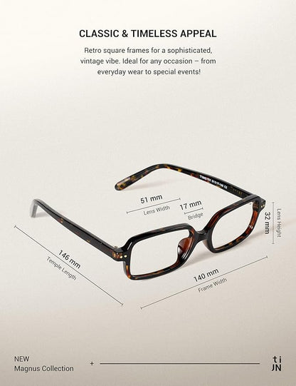 TIJN Olisa Blue Light Blocking Glasses for Women Men,Oval Glasses Frame Bluelight Glasses for Gaming/Computer/Screen