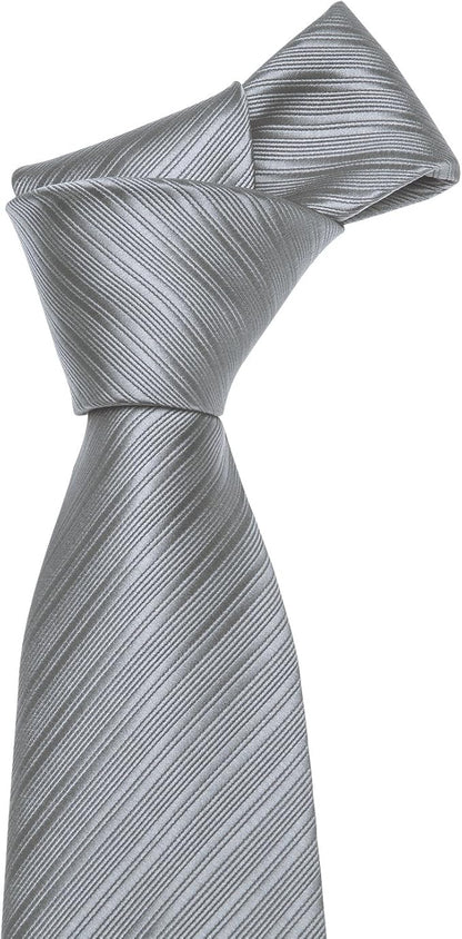 Barry.Wang Tie Sets for Men Silk Solid Necktie Stain Ties Handkerchief Pocket Square Cufflinks Wedding Business Dyed