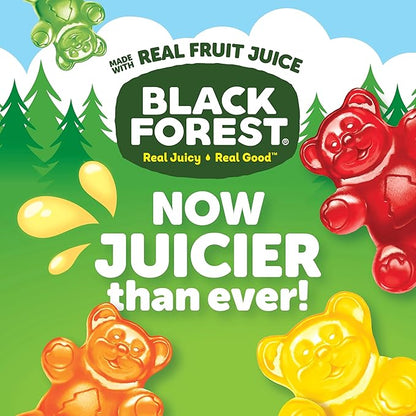 Black Forest Gummy, Bears, Fruit Flavor, Deliciously Juicy, Made with Real Fruit Juice, 22 oz (Pack of 2)