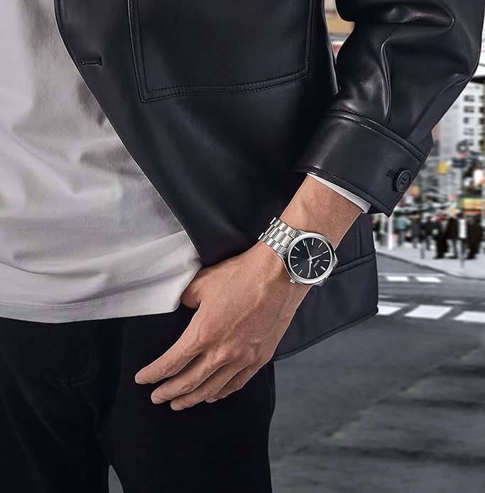 BUREI Men Watches Fashion Analog Stainless Steel Quartz Waterproof Watches,Gift for Men.