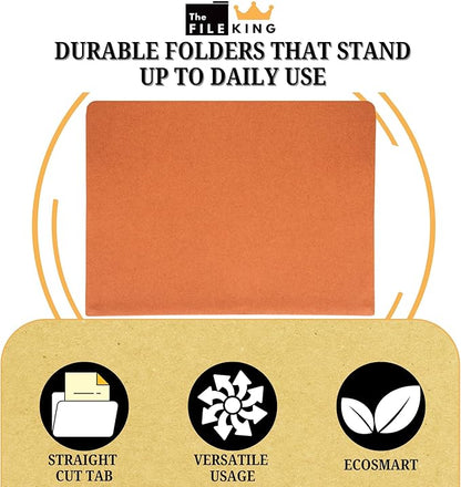 The File King Expanding Accordion File Folder - Legal Size | 3.5" Expansion - Carton of 50 | Store and Organize Papers | Keep Records in One Place | Save Time Searching