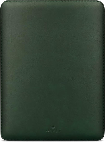 Comfyable Laptop Sleeve 13 Inch Precisely Compatible with MacBook Air M4 2025-2018 & MacBook Pro M2 2022 M1 2020-2016, Faux Leather Cover Case, Green