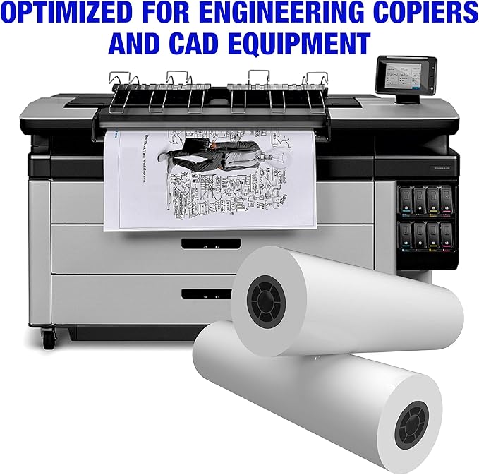 Alliance Wide Format Paper Rolls Bond Engineering (20lb | 2 Rolls, 22 In x 650 Ft | 3" Core)